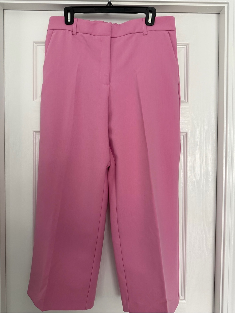 Joie Cropped Flowy Wide-Leg Pink Trousers - 12